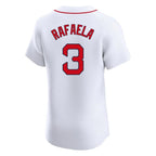 Silnrao B.Red Sox #3 Ceddanne Rafaela Player White Limited Elite Home Game Stitched Jerseys