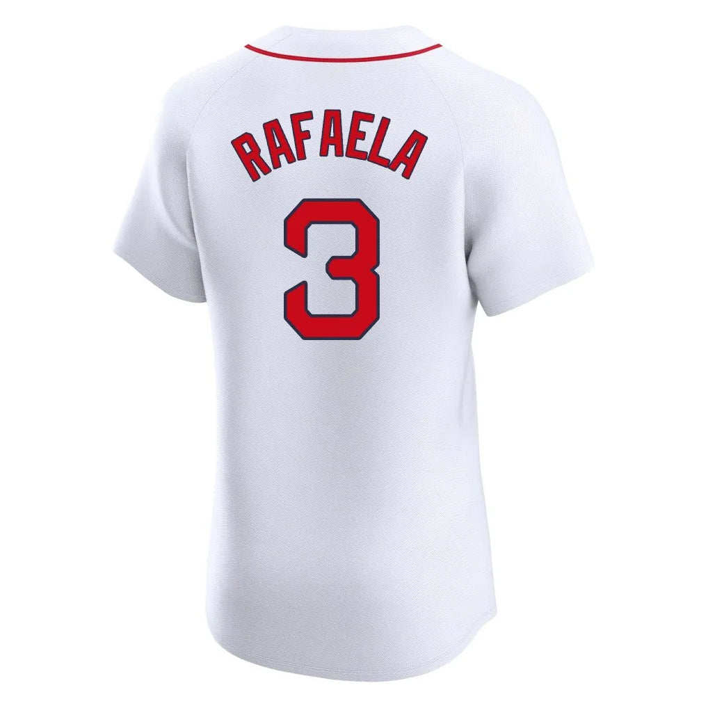 Silnrao B.Red Sox #3 Ceddanne Rafaela Player White Limited Elite Home Game Stitched Jerseys
