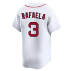Silnrao B.Red Sox #3 Ceddanne Rafaela Player White Limited Home Game Stitched Jerseys