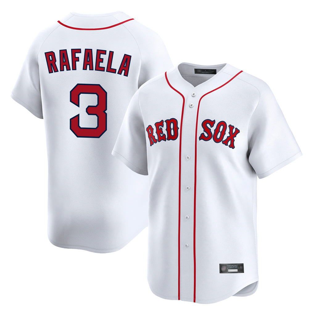 Silnrao B.Red Sox #3 Ceddanne Rafaela Player White Limited Home Game Stitched Jerseys1
