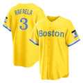 Silnrao B.Red Sox #3 Ceddanne Rafaela Player Yellow Home Game Stitched Jerseys1