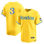 Silnrao B.Red Sox #3 Ceddanne Rafaela Player Yellow Limited Home Game Stitched Jerseys1