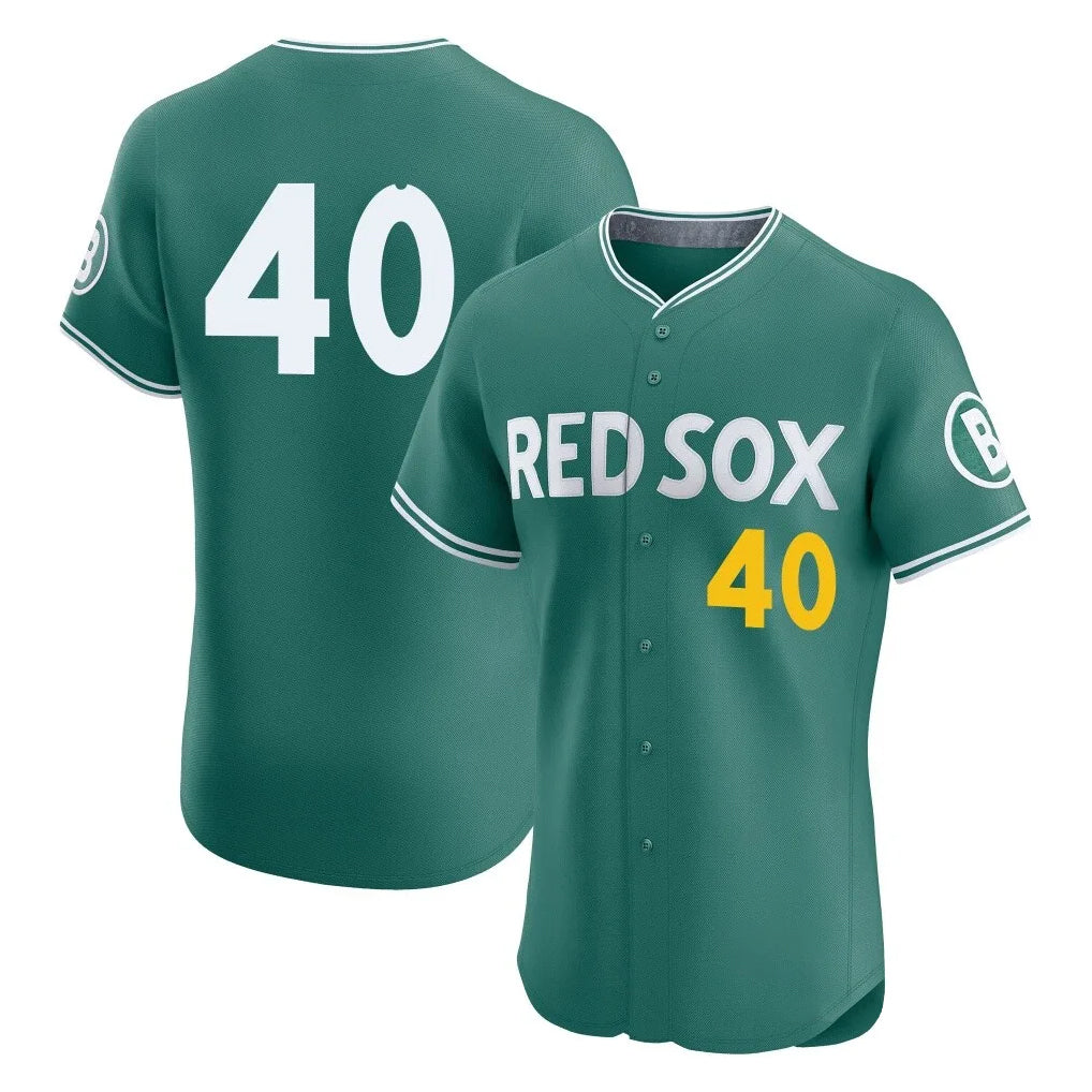 Silnrao B.Red Sox #40 Willson Contreras Player Green City Connect Limited Elite Home Game Stitched Jerseys1