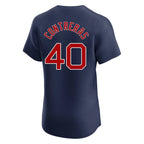 Silnrao B.Red Sox #40 Willson Contreras Player Navy Limited Elite Home Game Stitched Jerseys