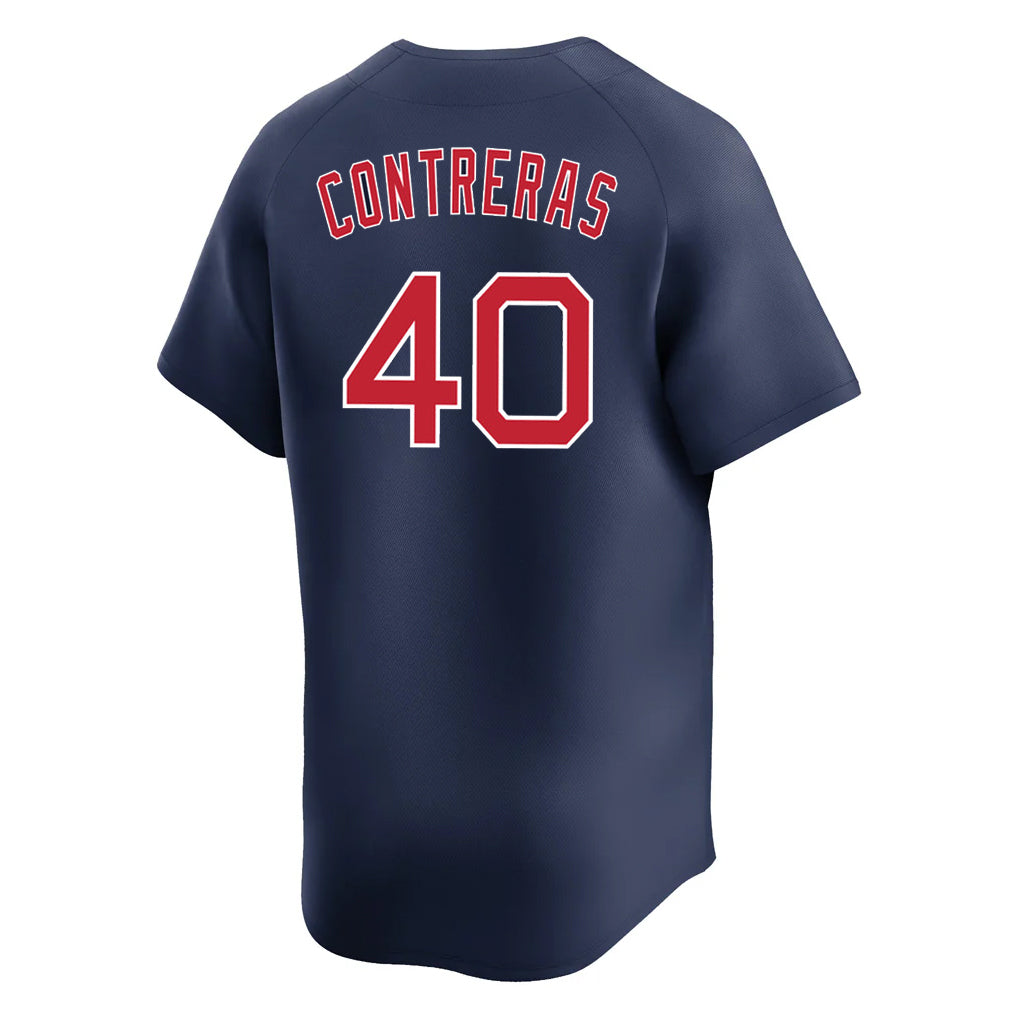 Silnrao B.Red Sox #40 Willson Contreras Player Navy Limited Home Game Stitched Jerseys