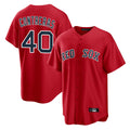 Silnrao B.Red Sox #40 Willson Contreras Player Red Home Game Stitched Jerseys1
