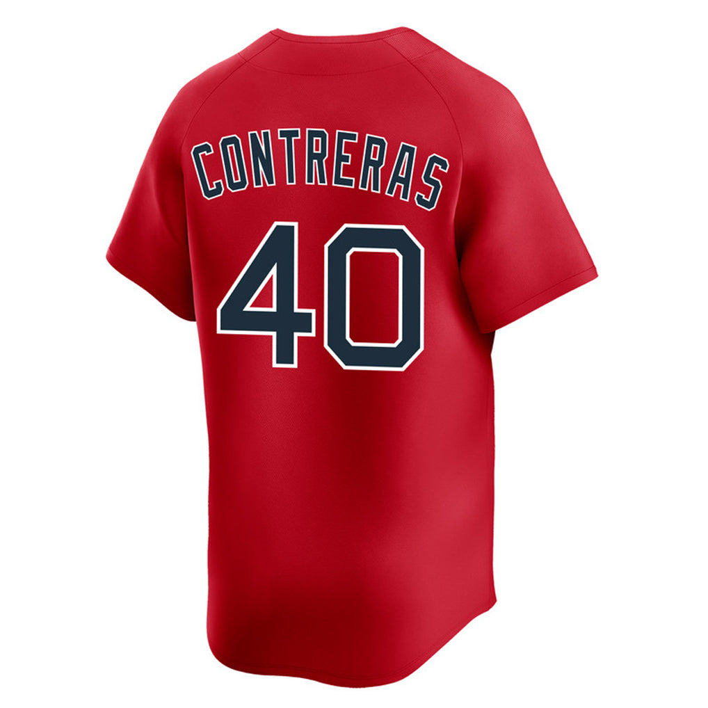 Silnrao B.Red Sox #40 Willson Contreras Player Red Limited Home Game Stitched Jerseys