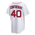 Silnrao B.Red Sox #40 Willson Contreras Player White Home Game Stitched Jerseys