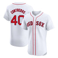 Silnrao B.Red Sox #40 Willson Contreras Player White Limited Elite Home Game Stitched Jerseys1