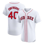 Silnrao B.Red Sox #40 Willson Contreras Player White Limited Elite Home Game Stitched Jerseys1