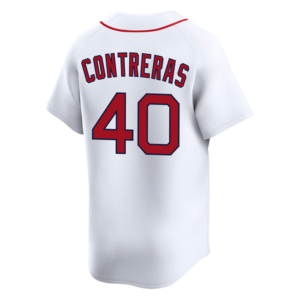 Silnrao B.Red Sox #40 Willson Contreras Player White Limited Home Game Stitched Jerseys