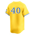 Silnrao B.Red Sox #40 Willson Contreras Player Yellow Limited Home Game Stitched Jerseys