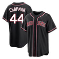 Silnrao B.Red Sox #44 Aroldis Chapman Player Black Out Home Game Stitched Jerseys
