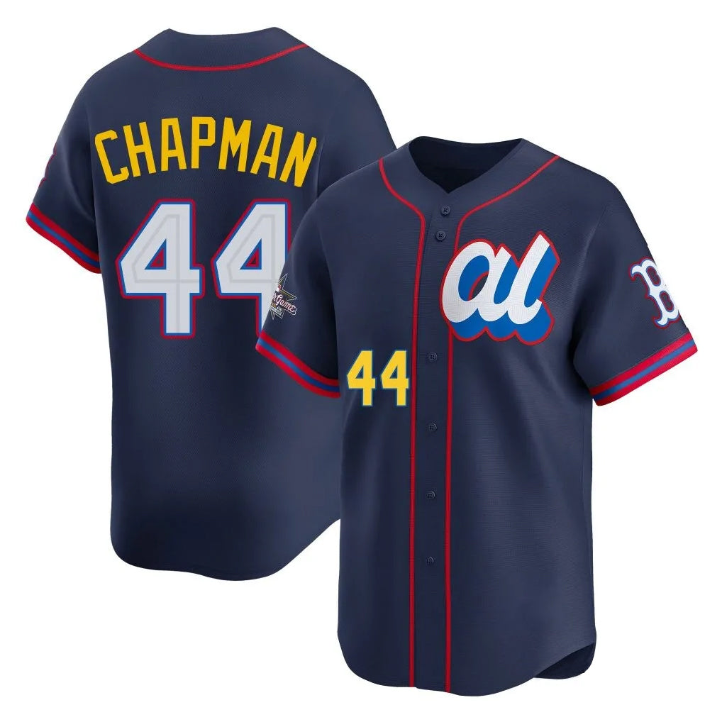 Silnrao B.Red Sox #44 Aroldis Chapman Player Navy American League All-Star Edition Game Stitched Jerseys