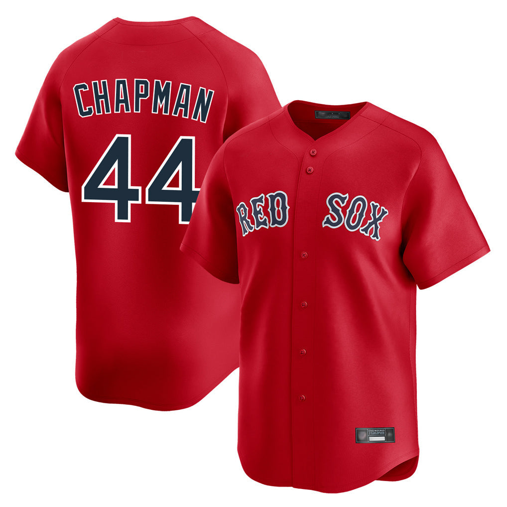 Silnrao B.Red Sox #44 Aroldis Chapman Player Red Limited Home Game Stitched Jerseys1