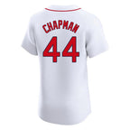 Silnrao B.Red Sox #44 Aroldis Chapman Player White Limited Elite Home Game Stitched Jerseys