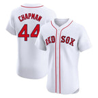 Silnrao B.Red Sox #44 Aroldis Chapman Player White Limited Elite Home Game Stitched Jerseys1