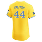 Silnrao B.Red Sox #44 Aroldis Chapman Player Yellow Limited Elite Home Game Stitched Jerseys