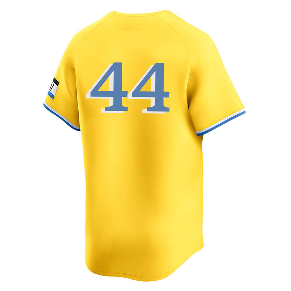 Silnrao B.Red Sox #44 Aroldis Chapman Player Yellow Limited Home Game Stitched Jerseys