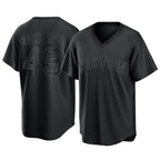 Silnrao B.Red Sox #49 Tim Wakefield Player Black T-shirt Home Game Stitched Jerseys