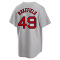 Silnrao B.Red Sox #49 Tim Wakefield Player Gray Road Home Game Stitched Jerseys