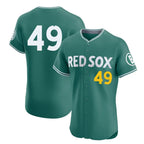 Silnrao B.Red Sox #49 Tim Wakefield Player Green City Connect Limited Elite Home Game Stitched Jerseys1