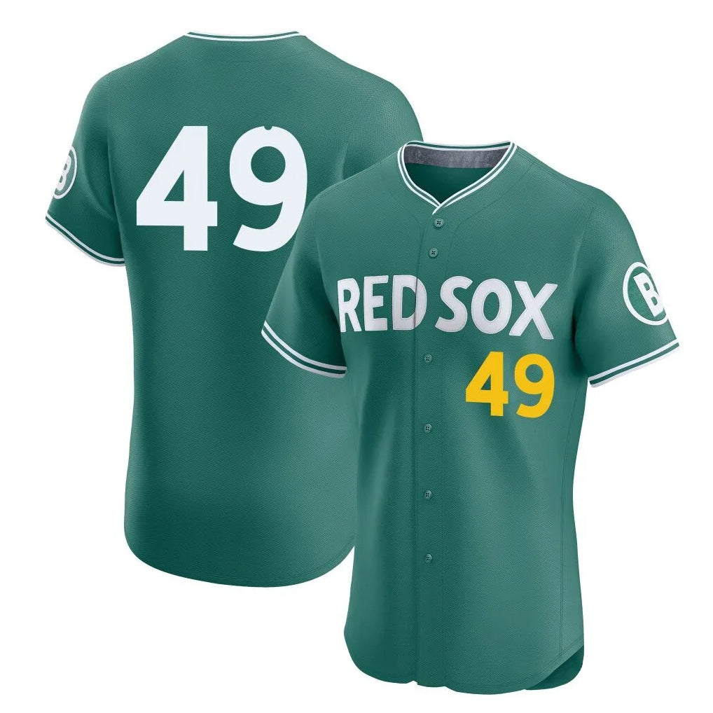 Silnrao B.Red Sox #49 Tim Wakefield Player Green City Connect Limited Elite Home Game Stitched Jerseys1