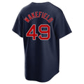 Silnrao B.Red Sox #49 Tim Wakefield Player Navy Home Game Stitched Jerseys