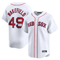 Silnrao B.Red Sox #49 Tim Wakefield Player White Limited Home Game Stitched Jerseys1