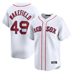 Silnrao B.Red Sox #49 Tim Wakefield Player White Limited Home Game Stitched Jerseys1