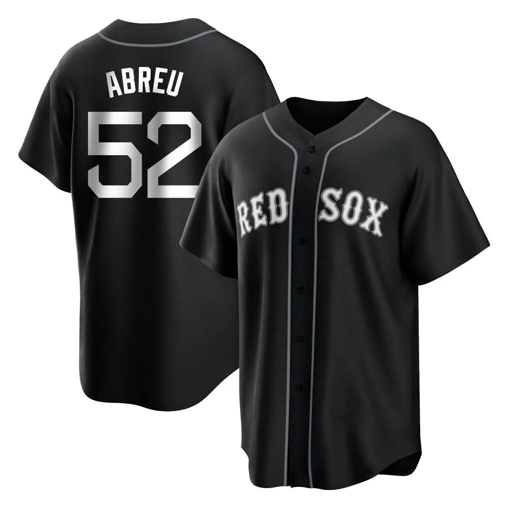 Silnrao B.Red Sox #52 Wilyer Abreu Player Black Home Game Stitched Jerseys