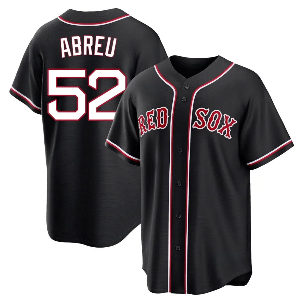 Silnrao B.Red Sox #52 Wilyer Abreu Player Black Out Home Game Stitched Jerseys