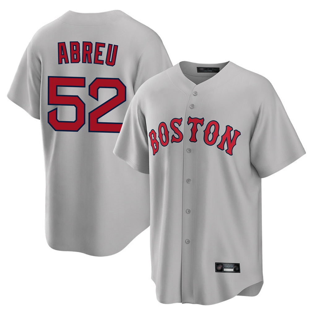 Silnrao B.Red Sox #52 Wilyer Abreu Player Gray Road Home Game Stitched Jerseys1