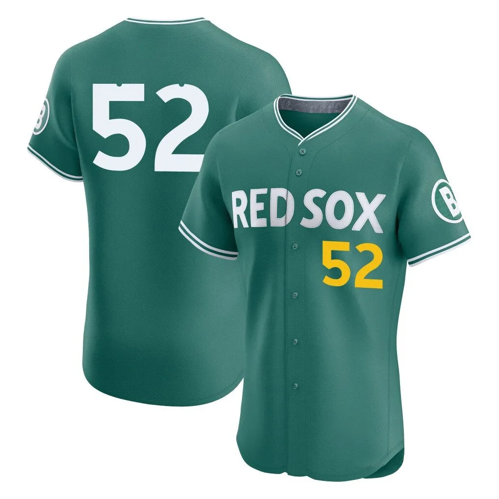 Silnrao B.Red Sox #52 Wilyer Abreu Player Green City Connect Limited Elite Home Game Stitched Jerseys1