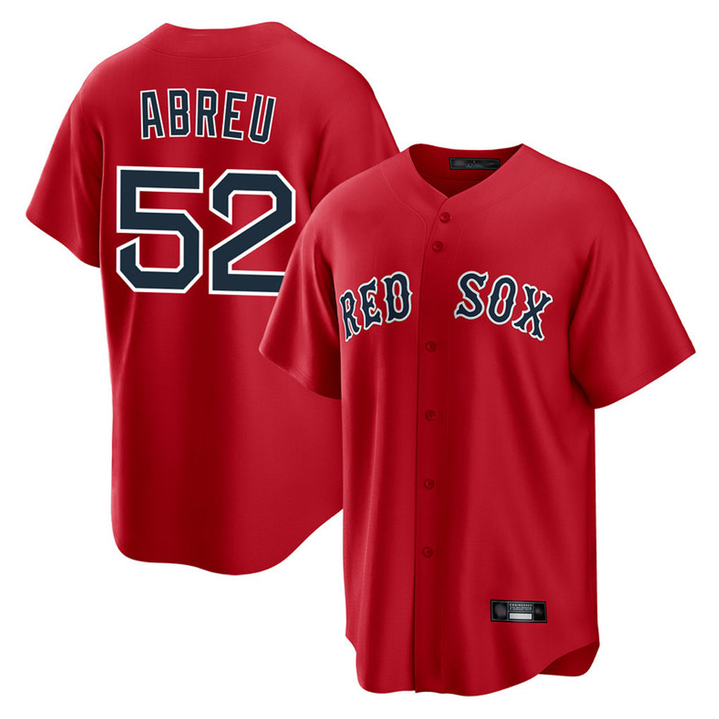 Silnrao B.Red Sox #52 Wilyer Abreu Player Red Home Game Stitched Jerseys1