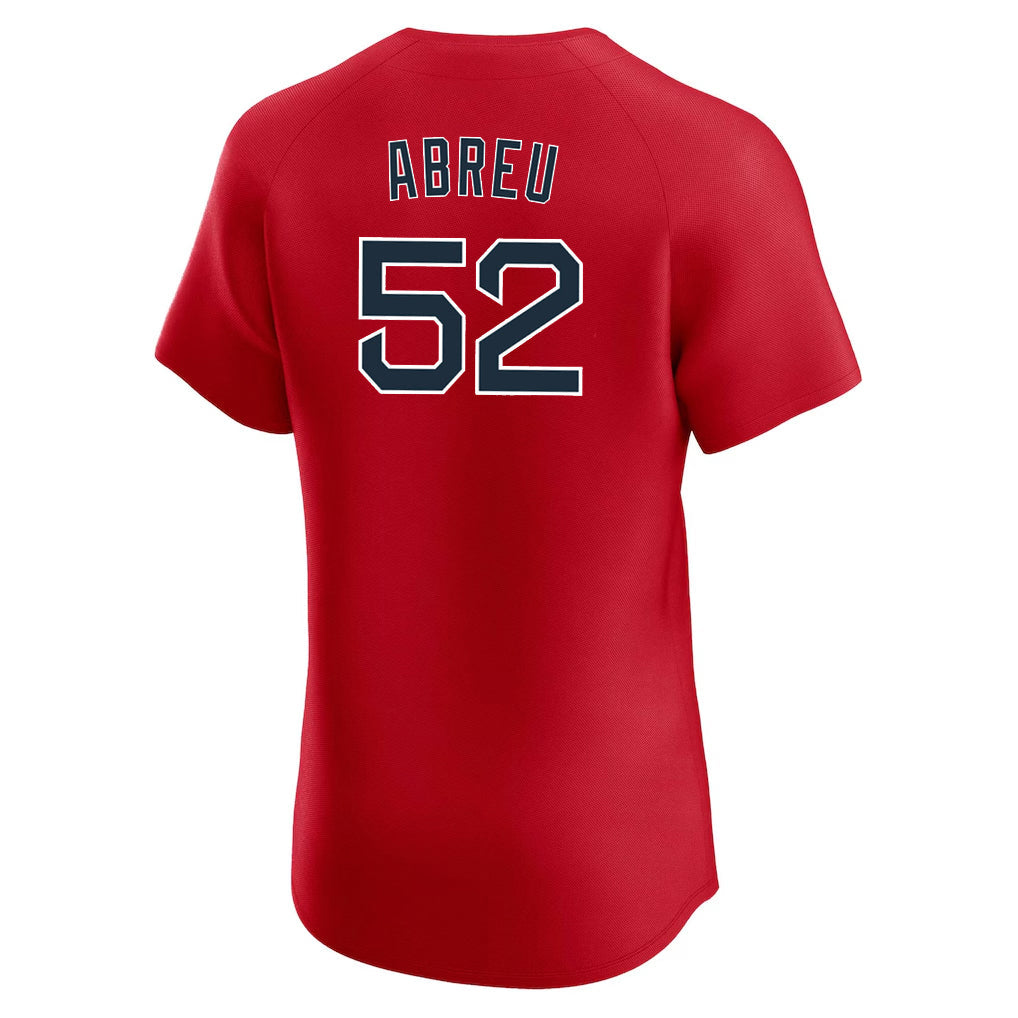 Silnrao B.Red Sox #52 Wilyer Abreu Player Red Limited Elite Home Game Stitched Jerseys
