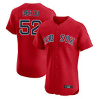 Silnrao B.Red Sox #52 Wilyer Abreu Player Red Limited Elite Home Game Stitched Jerseys1