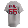 Silnrao B.Red Sox #55 Ranger Su¨¢rez Player Gray Road Limited Home Game Stitched Jerseys