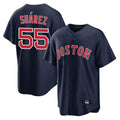 Silnrao B.Red Sox #55 Ranger Su¨¢rez Player Navy Home Game Stitched Jerseys1
