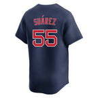 Silnrao B.Red Sox #55 Ranger Su¨¢rez Player Navy Limited Home Game Stitched Jerseys