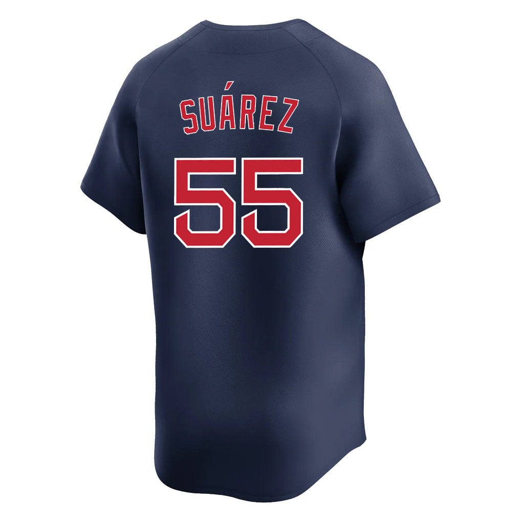 Silnrao B.Red Sox #55 Ranger Su¨¢rez Player Navy Limited Home Game Stitched Jerseys