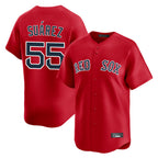 Silnrao B.Red Sox #55 Ranger Su¨¢rez Player Red Limited Home Game Stitched Jerseys1
