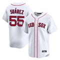Silnrao B.Red Sox #55 Ranger Su¨¢rez Player White Limited Home Game Stitched Jerseys1