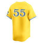 Silnrao B.Red Sox #55 Ranger Su¨¢rez Player Yellow Limited Home Game Stitched Jerseys