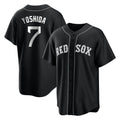 Silnrao B.Red Sox #7 Masataka Yoshida Player Black Home Game Stitched Jerseys