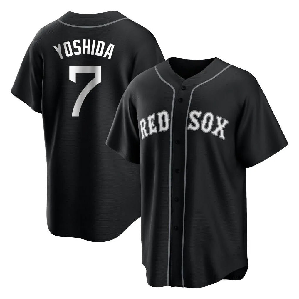 Silnrao B.Red Sox #7 Masataka Yoshida Player Black Home Game Stitched Jerseys