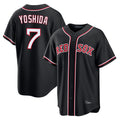 Silnrao B.Red Sox #7 Masataka Yoshida Player Black Out Home Game Stitched Jerseys