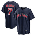 Silnrao B.Red Sox #7 Masataka Yoshida Player Navy Home Game Stitched Jerseys1