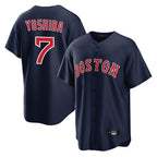 Silnrao B.Red Sox #7 Masataka Yoshida Player Navy Home Game Stitched Jerseys1