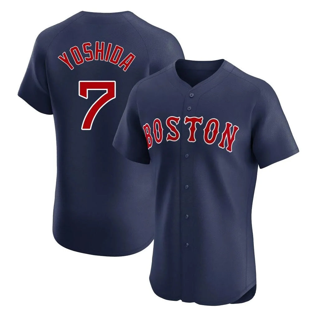 Silnrao B.Red Sox #7 Masataka Yoshida Player Navy Limited Elite Home Game Stitched Jerseys1